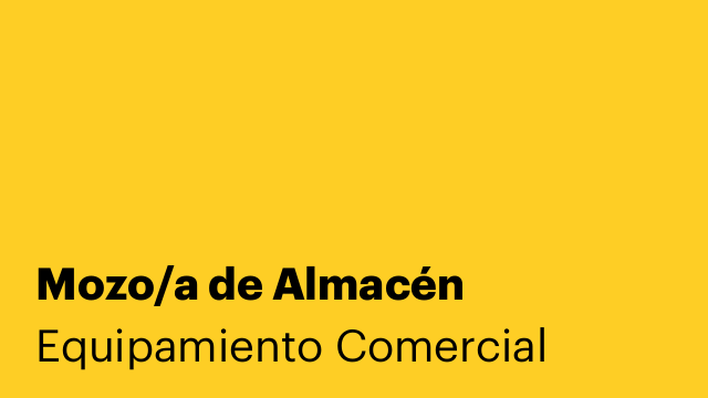 Mozo/a de Almacén