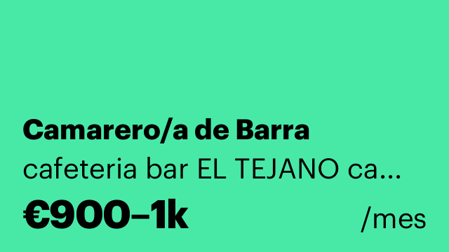 Camarero/a de Barra