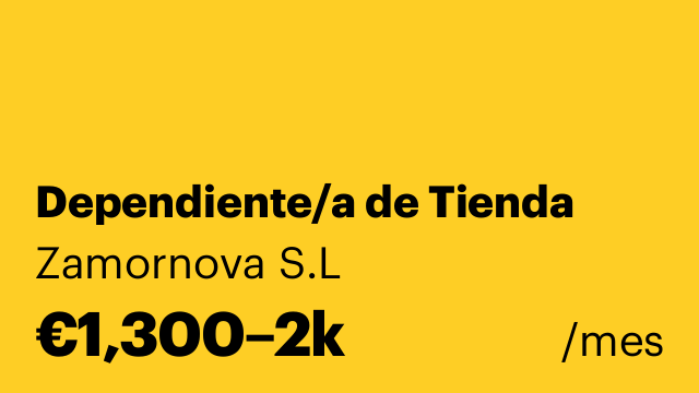 Dependiente/a de Tienda