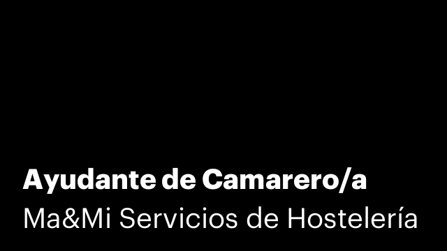 Ayudante de Camarero/a