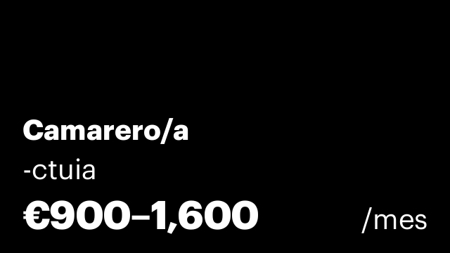 Camarero/a