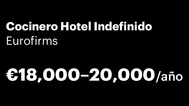 Cocinero Hotel Indefinido