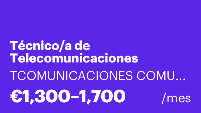Técnico/a de Telecomunicaciones