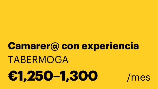 Camarer@ con experiencia