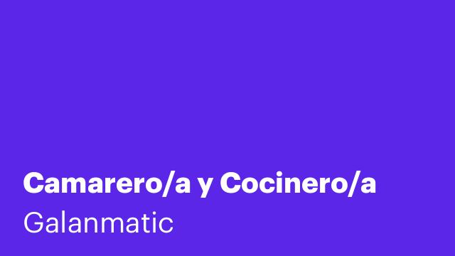 Camarero/a y Cocinero/a