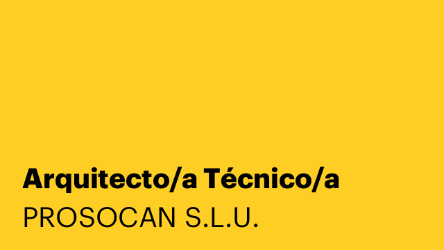 Arquitecto/a Técnico/a