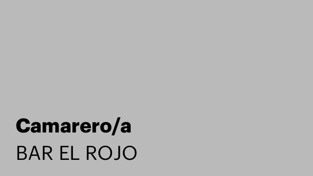 Camarero/a