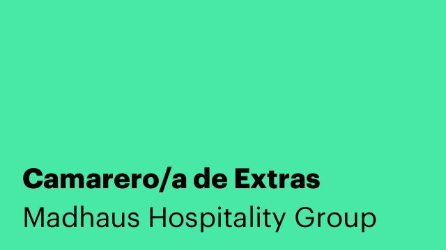 Camarero/a de Extras