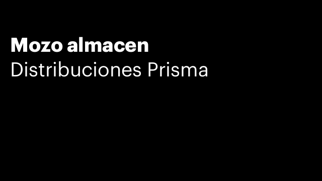 Mozo almacen