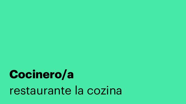 Cocinero/a