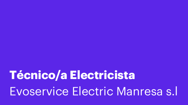 Técnico/a Electricista