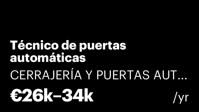 Técnico de puertas automáticas