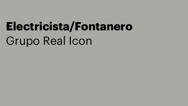 Electricista/Fontanero
