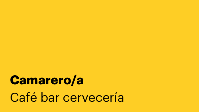 Camarero/a