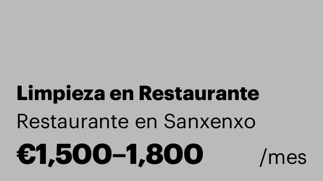 Limpieza en Restaurante