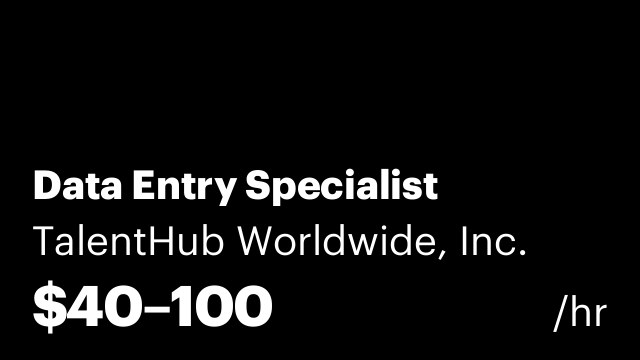 Data Entry Specialist
