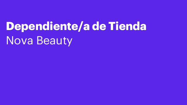 Dependiente/a de Tienda