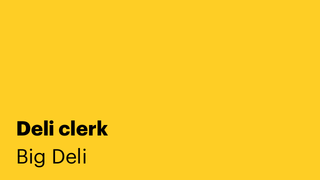 Deli clerk