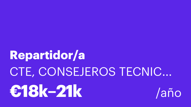 Repartidor/a