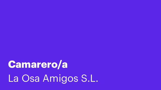 Camarero/a