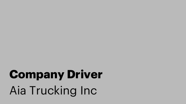 Company Driver