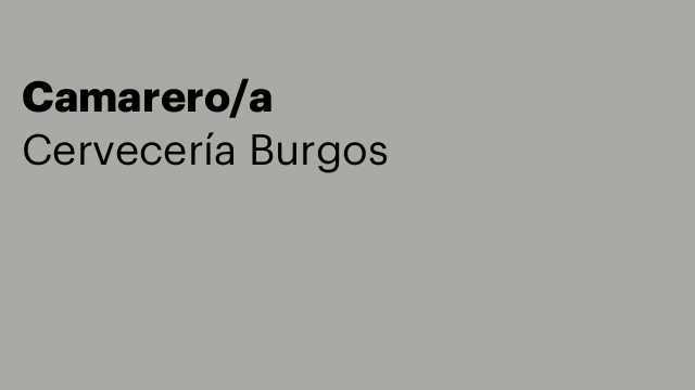 Camarero/a