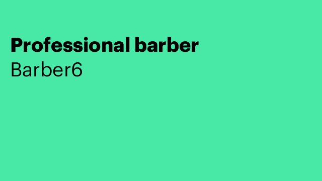 Professional barber