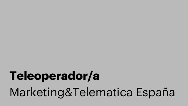 Teleoperador/a