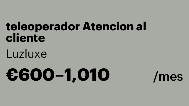 teleoperador Atencion al cliente