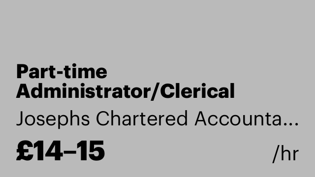 Part-time Administrator/Clerical Assistant