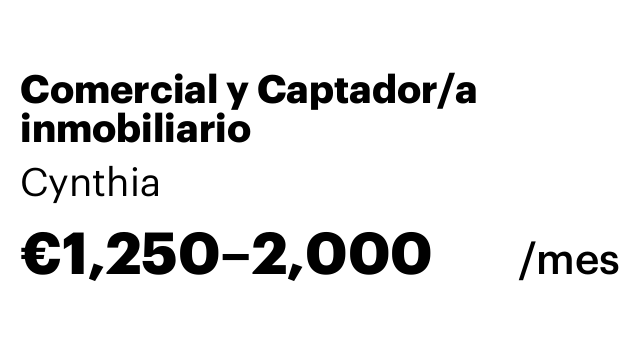 Comercial y Captador/a inmobiliario