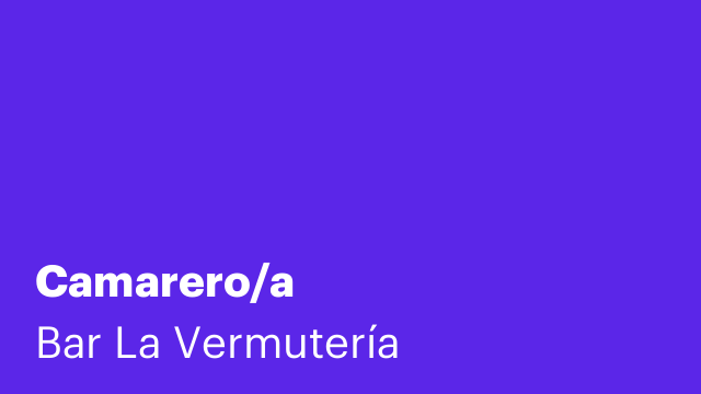 Camarero/a