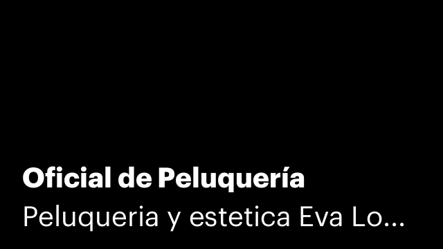 Oficial de Peluquería