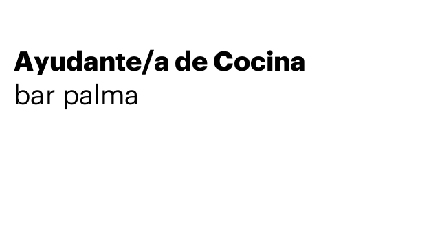 Ayudante/a de Cocina