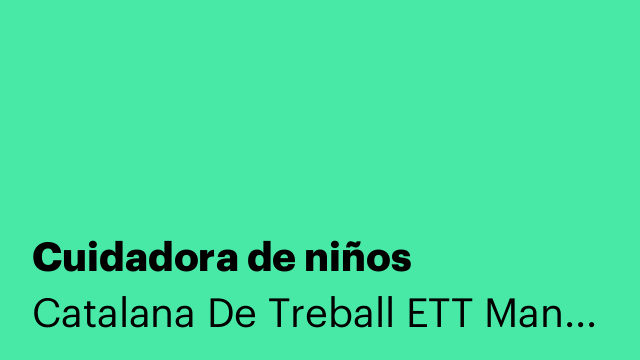 Cuidadora de niños