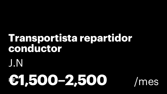 Transportista repartidor conductor