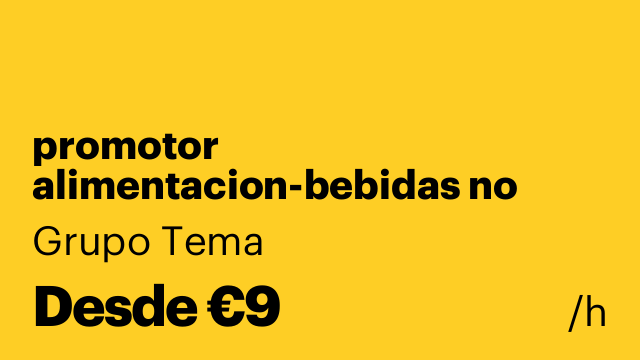 promotor alimentacion-bebidas no alcoholicas