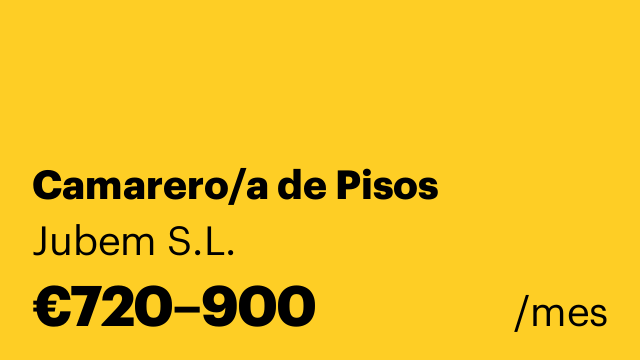 Camarero/a de Pisos