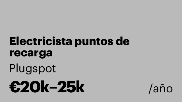 Electricista puntos de recarga