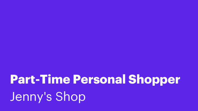Part-Time Personal Shopper
