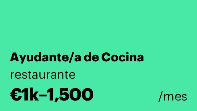 Ayudante/a de Cocina