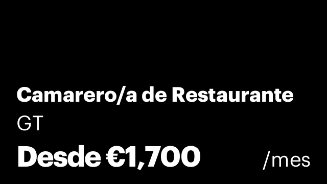 Camarero/a de Restaurante