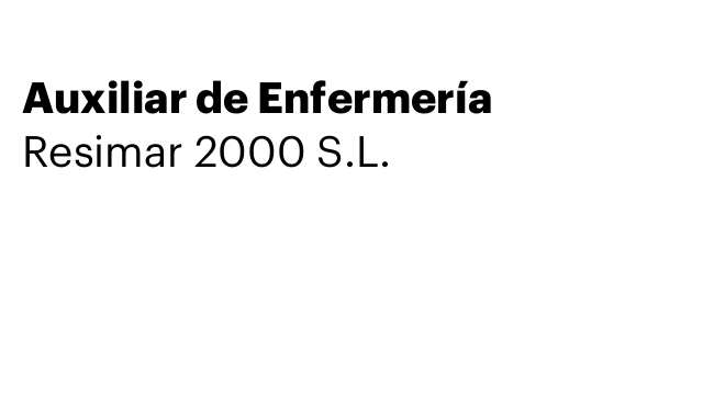 Auxiliar de Enfermería