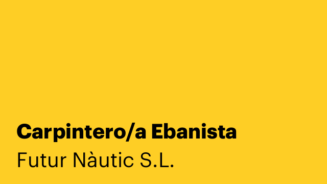 Carpintero/a Ebanista