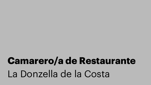 Camarero/a de Restaurante
