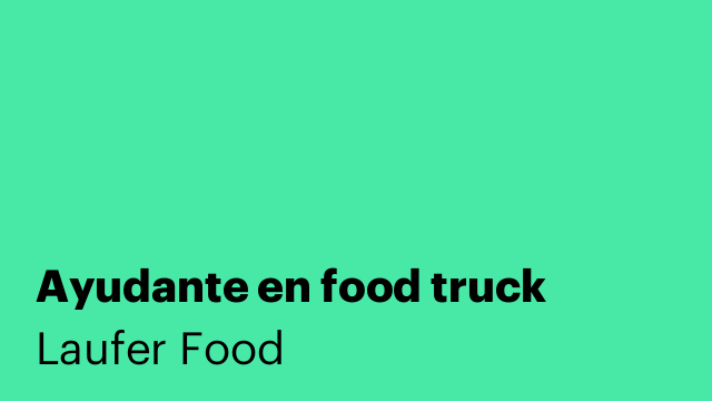 Ayudante en food truck