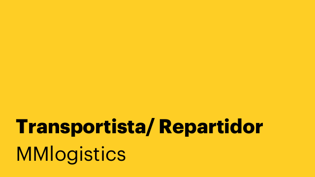 Transportista/ Repartidor