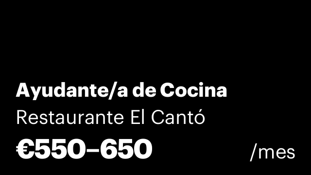 Ayudante/a de Cocina