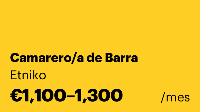 Camarero/a de Barra