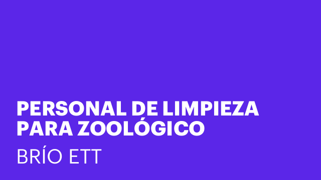 PERSONAL DE LIMPIEZA PARA ZOOLÓGICO